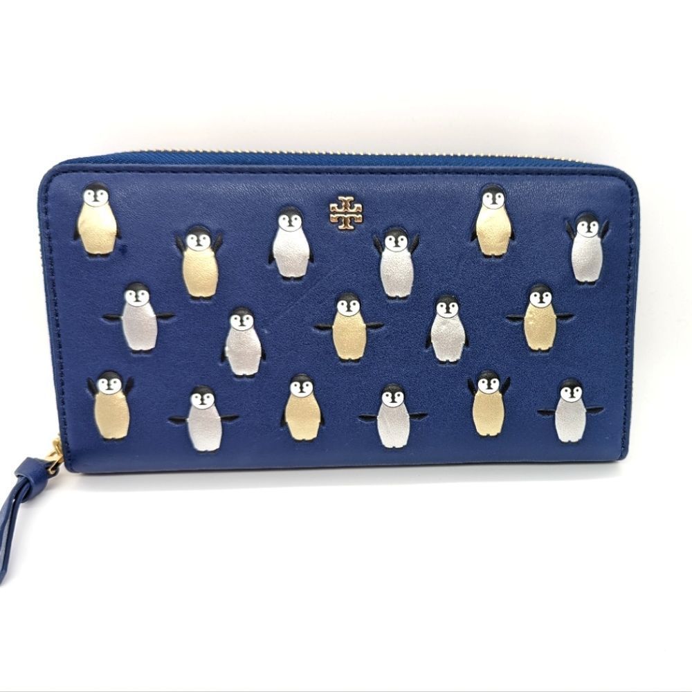 Tory Burch Metallic Dancing Penguin continental Wallet
